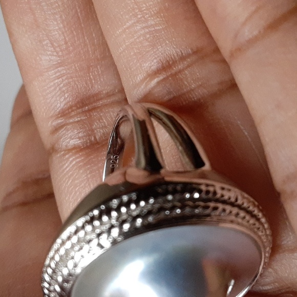 925 Genuine South Sea Mabe pearl. - Picture 14 of 15